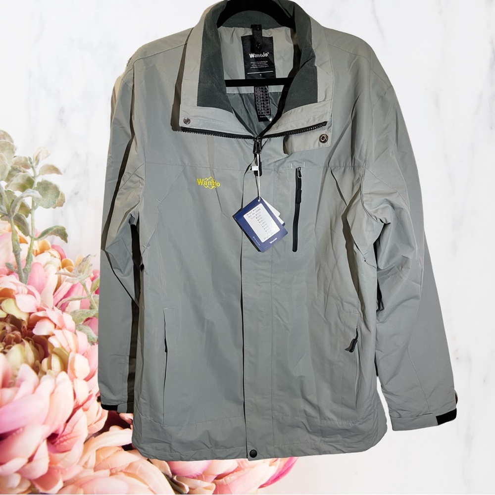 Wantdo Men's Grey Windbreaker Jacket Coat Sz M NWT